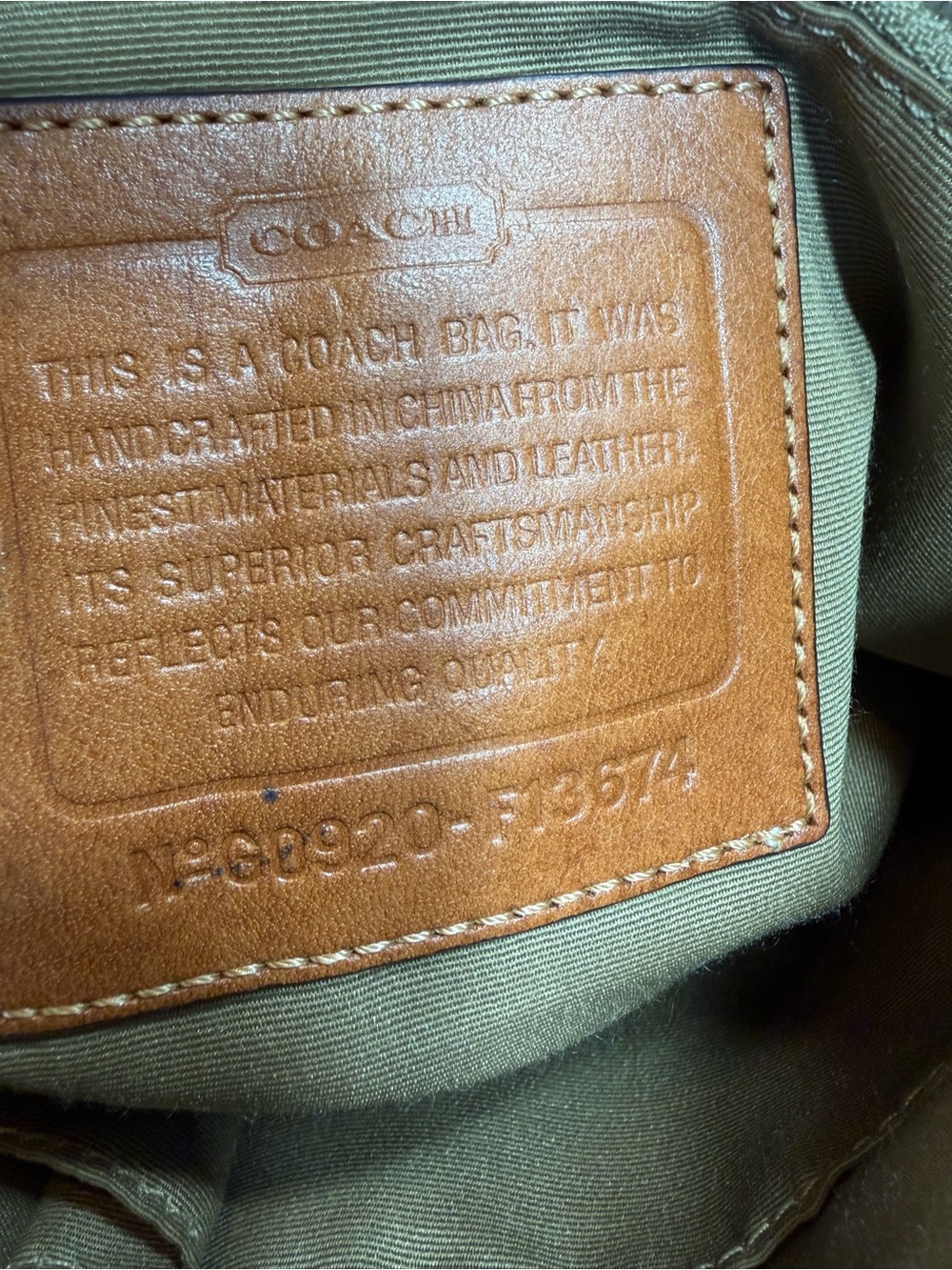 Coach Y2K 2009 Signature Stripe Canvas Hobo Bag Khaki Ivory GUC - Picture 3 of 17